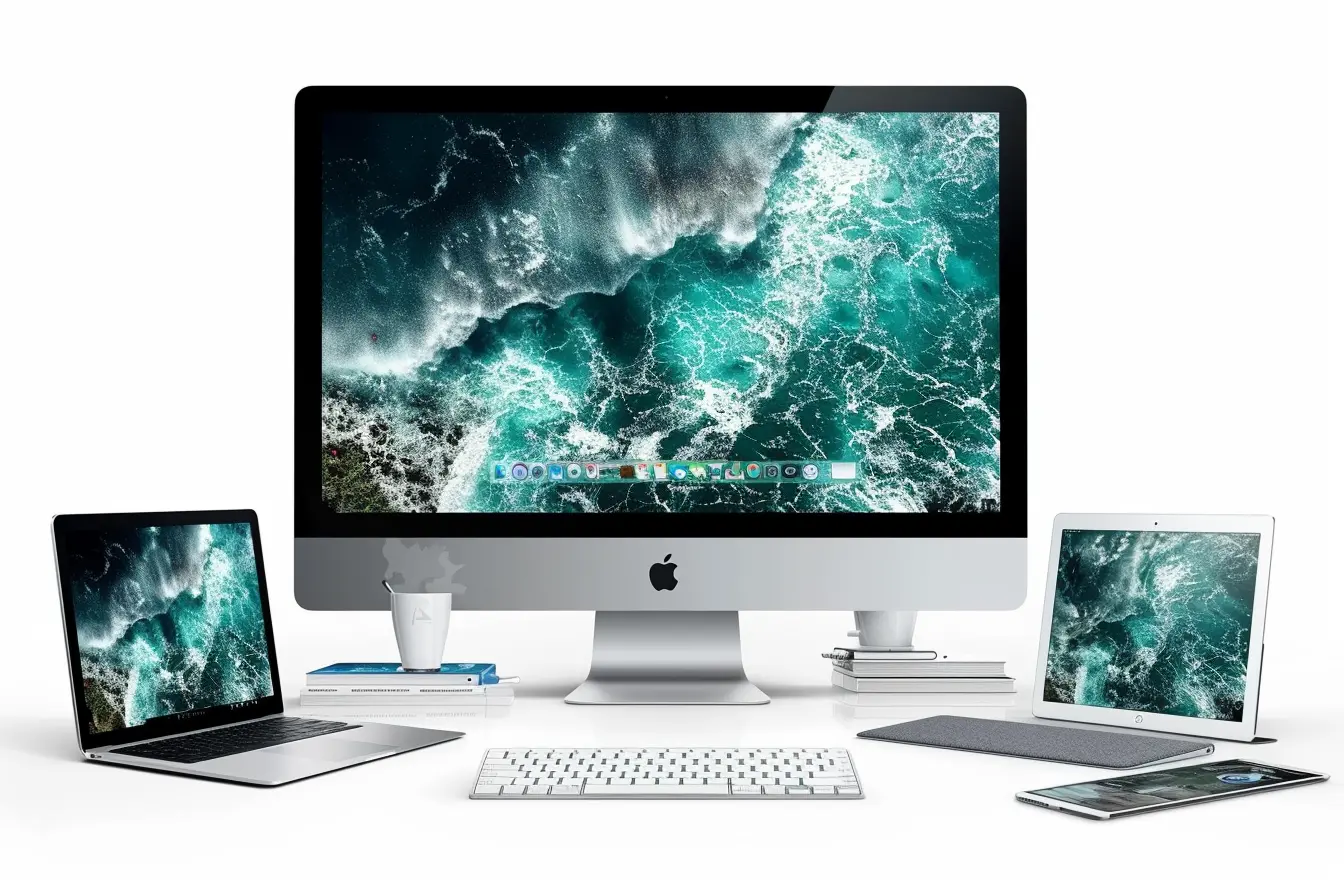 iMac mostrando Diseño web